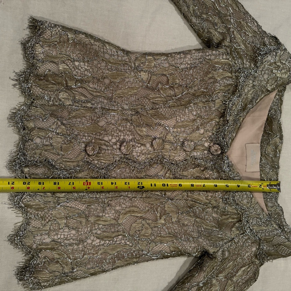 Luisa Beccaria gold lace jacket and skirt size 46 - Picture 14 of 16